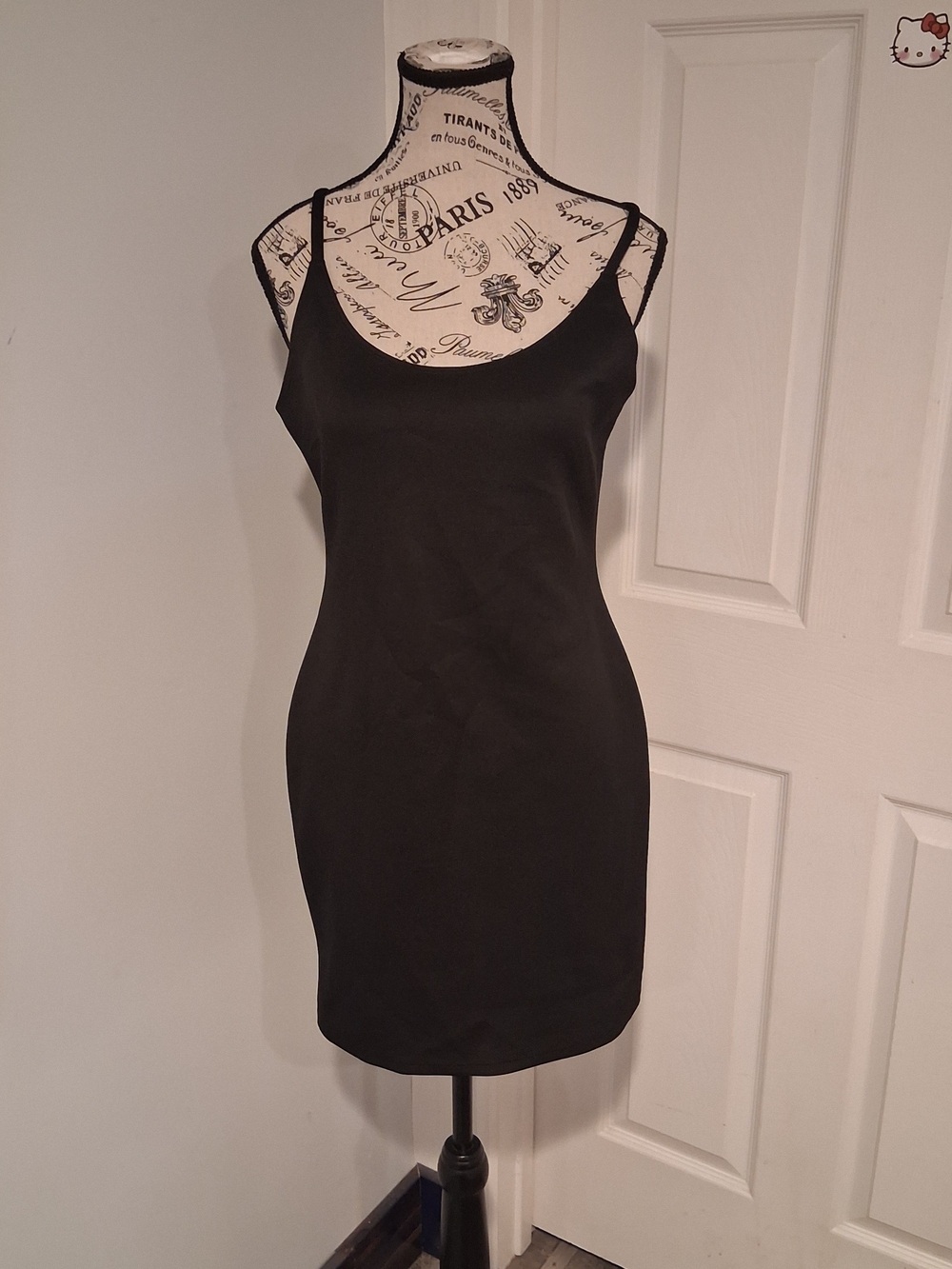 Love J Womens  Black Sleeveless  Bodycon Slip Dress Large